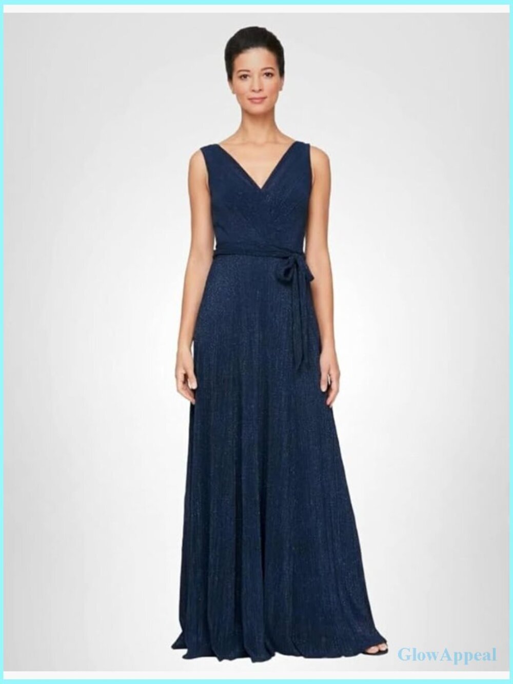 Sleeveless V-Neck Long A-Line Formal Gown, Wedding Guest, Party Dress